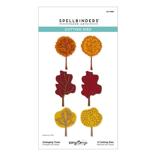 Spellbinders Etched Dies by Kelly Bangs Changing Trees S4-1488