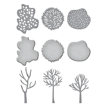 Spellbinders Etched Dies by Kelly Bangs Changing Trees S4-1488