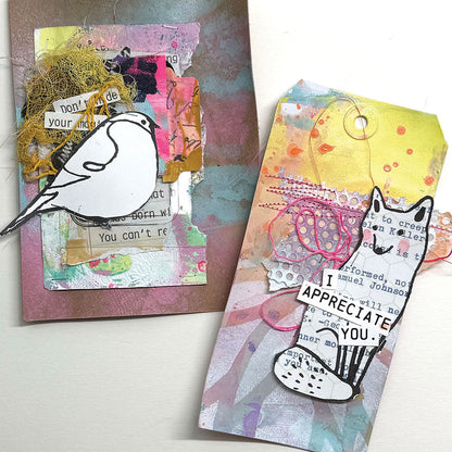 Dina Wakley Media Cling Stamps 6"X9" Woodland