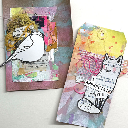 Dina Wakley Media Cling Stamps 6"X9" Woodland