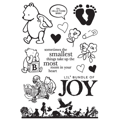 Simple Stories Classic Pooh Baby Clear Stamps Bundle Of Joy