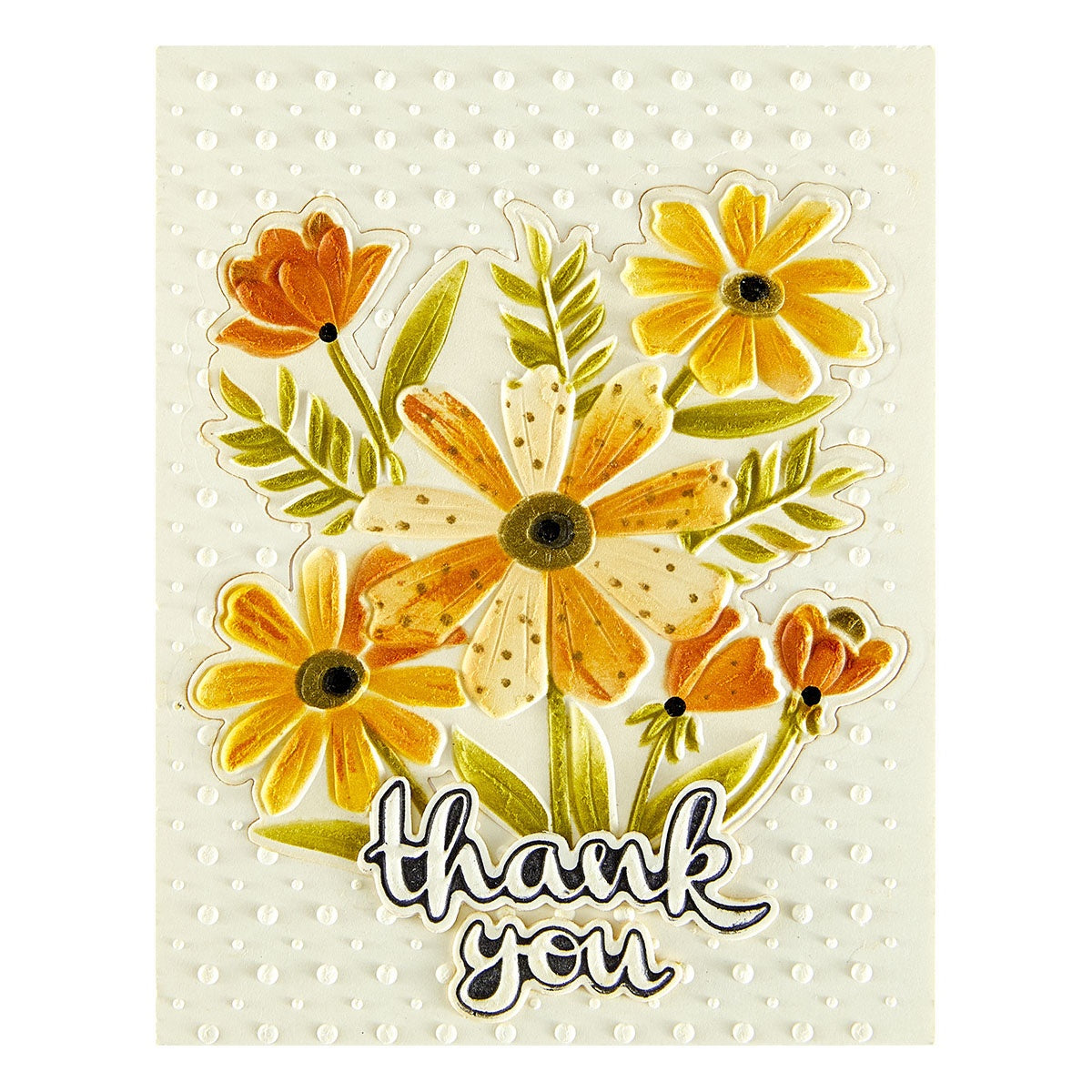 Spellbinders 3D Emboss & Cut Folder by Wendy Vecchi Thank You Bouquet