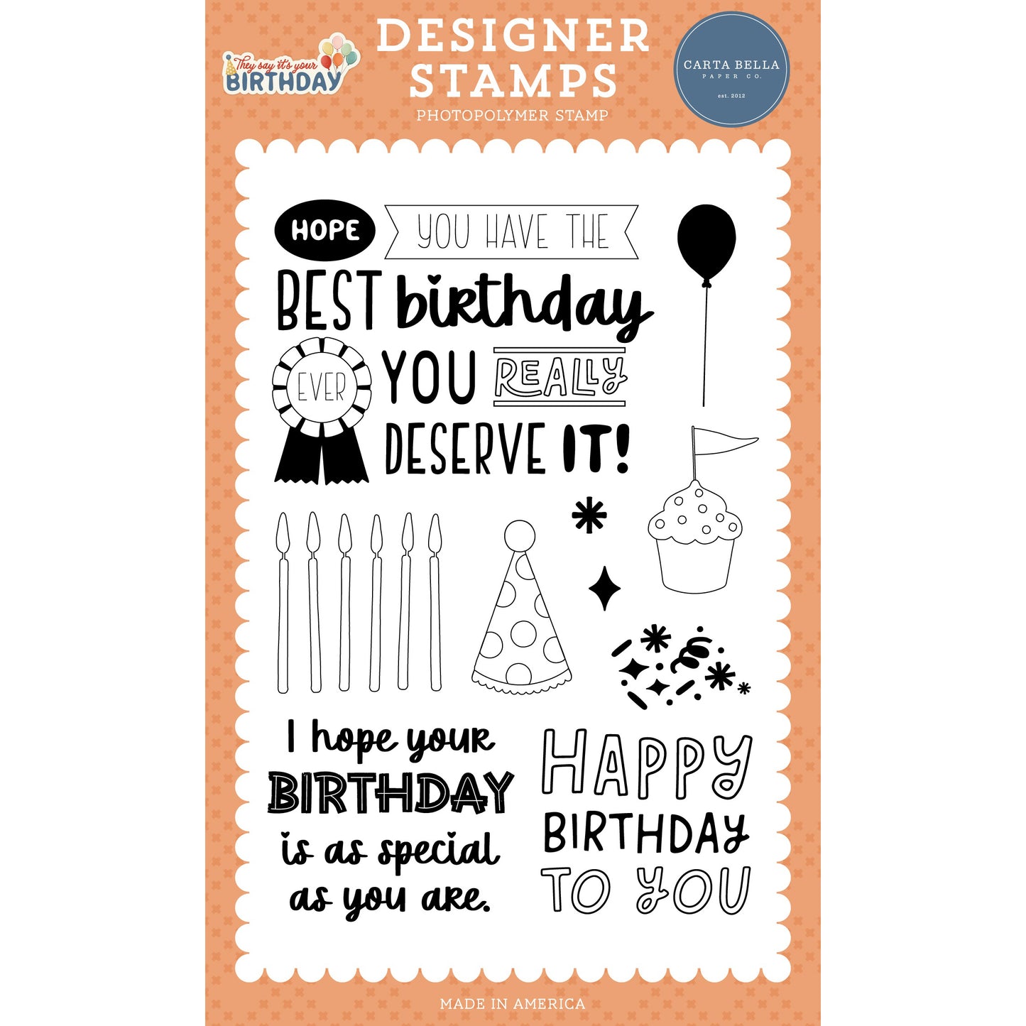 Carta Bella They Say It's Your Birthday Stamp Set Special Birthday