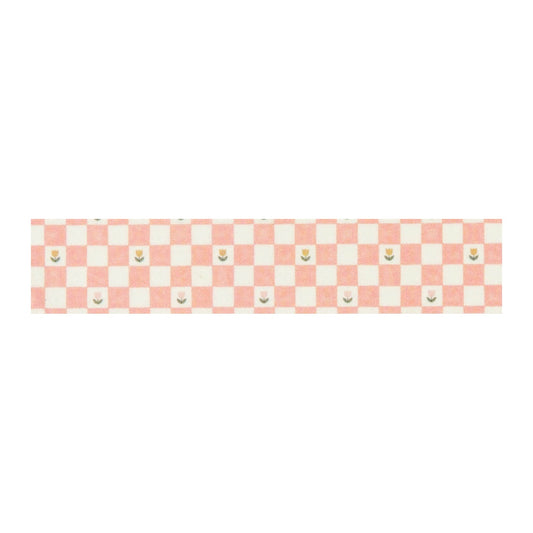 Carta Bella Silly Goose Washi Tape Pink Painted Checkboard