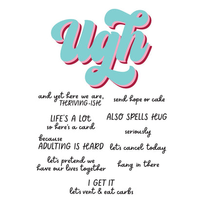 Spellbinders Ugh Clear Stamp & Die Set