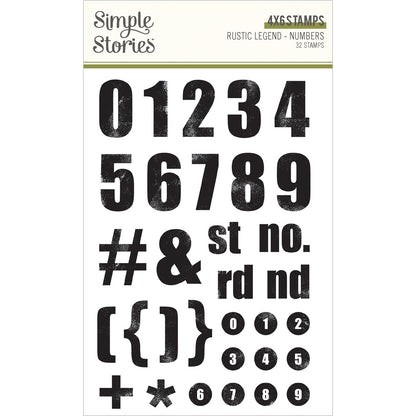 Simple Stories Rustic Legend Numbers Photopolymer Stamps