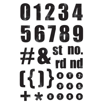 Simple Stories Rustic Legend Numbers Photopolymer Stamps