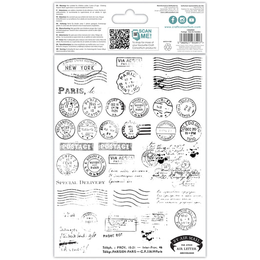 Craft Consortium The Collector Rub-On Transfers 2/Pkg Postage