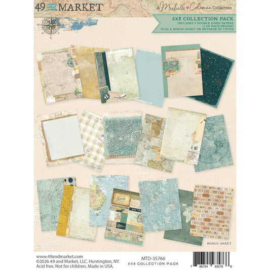 49 and Market Collection Pack 6"X8" Travel Diaries