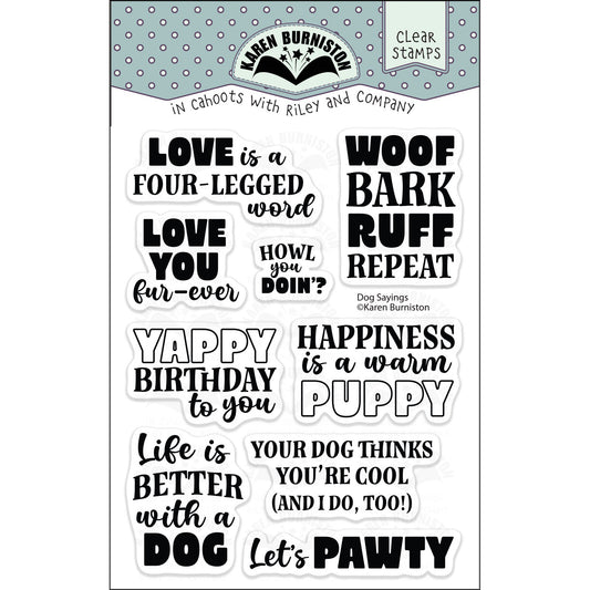 Karen Burniston Clear Stamps 3"x4" Dog Sayings