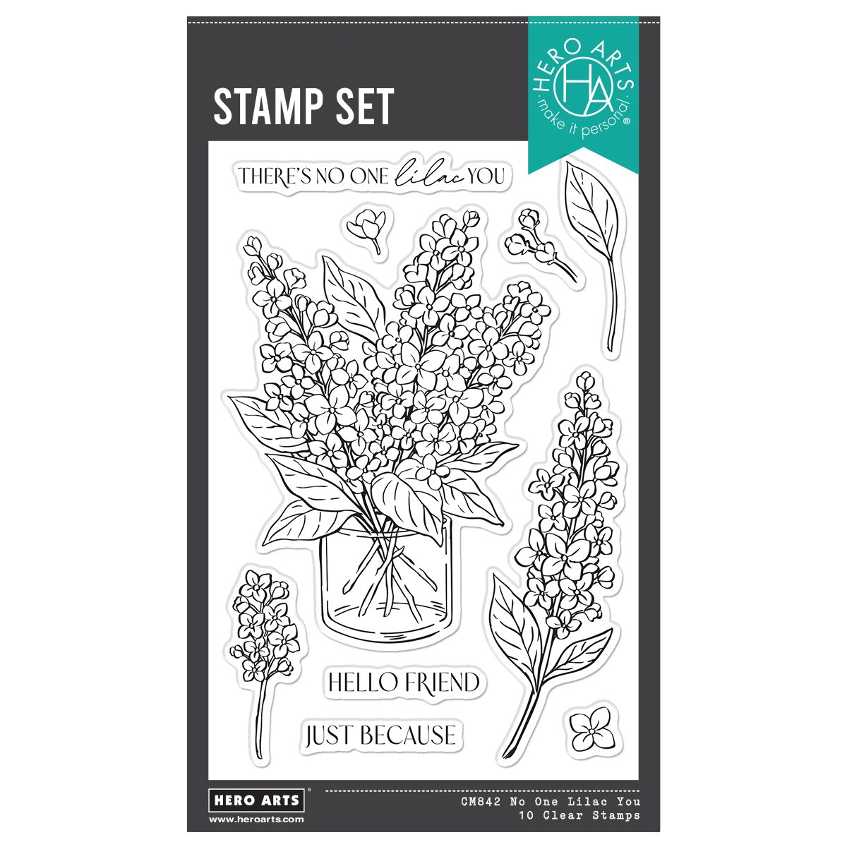 Hero Arts Clear Stamps 4"X6" No One Lilac You