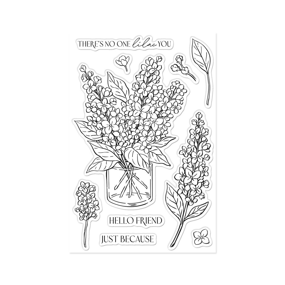 Hero Arts Clear Stamps 4"X6" No One Lilac You