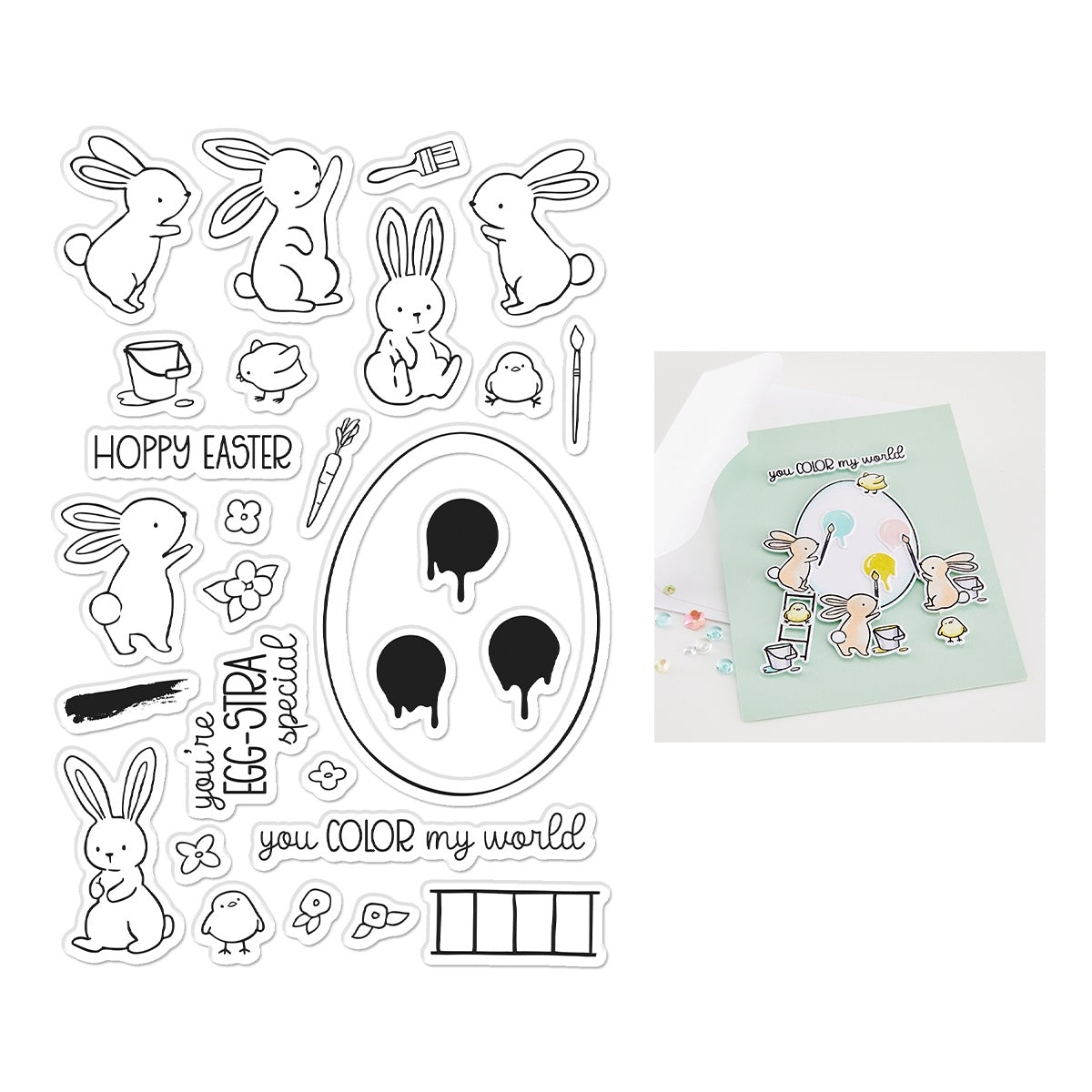 Hero Arts Clear Stamps 4"X6" Color My World