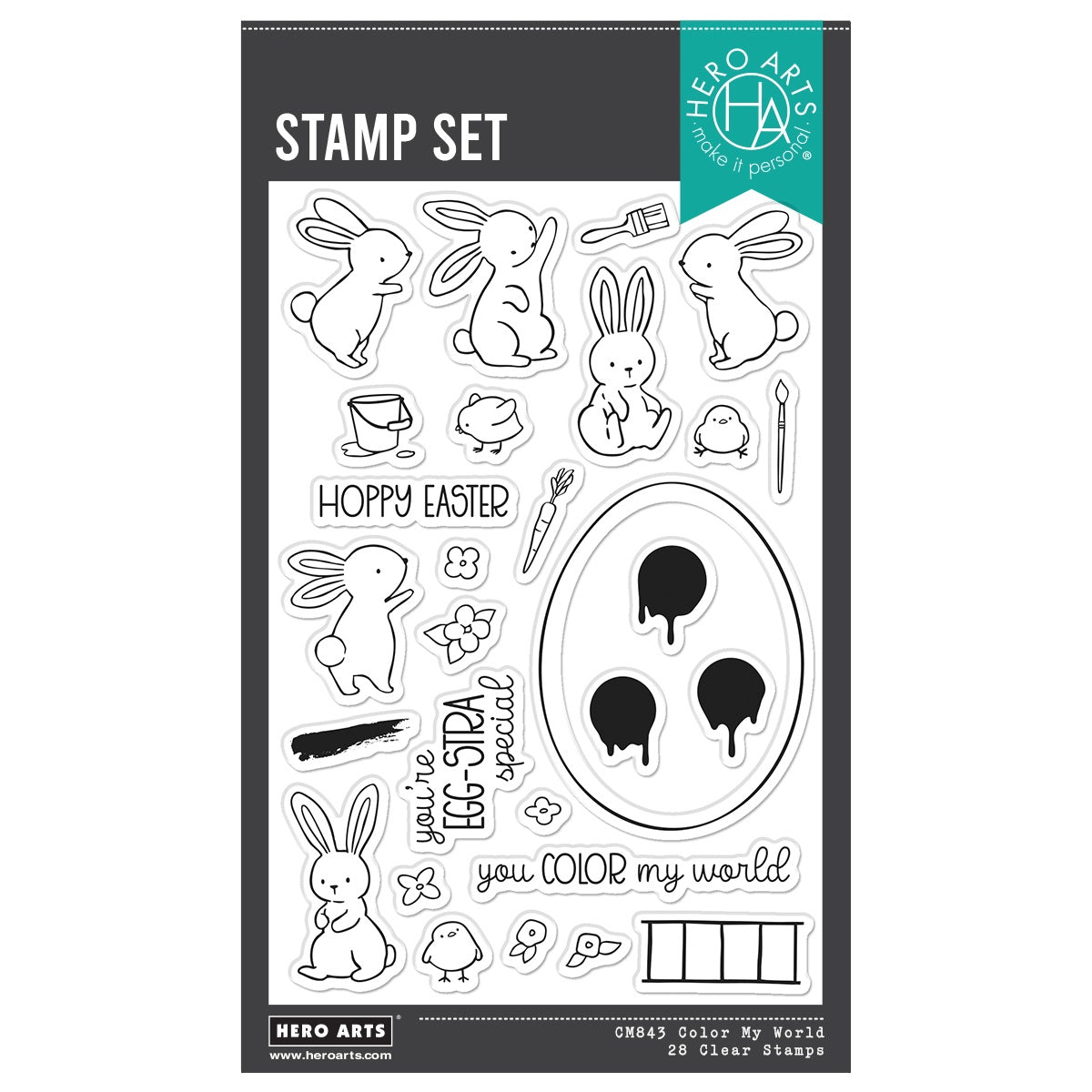 Hero Arts Clear Stamps 4"X6" Color My World