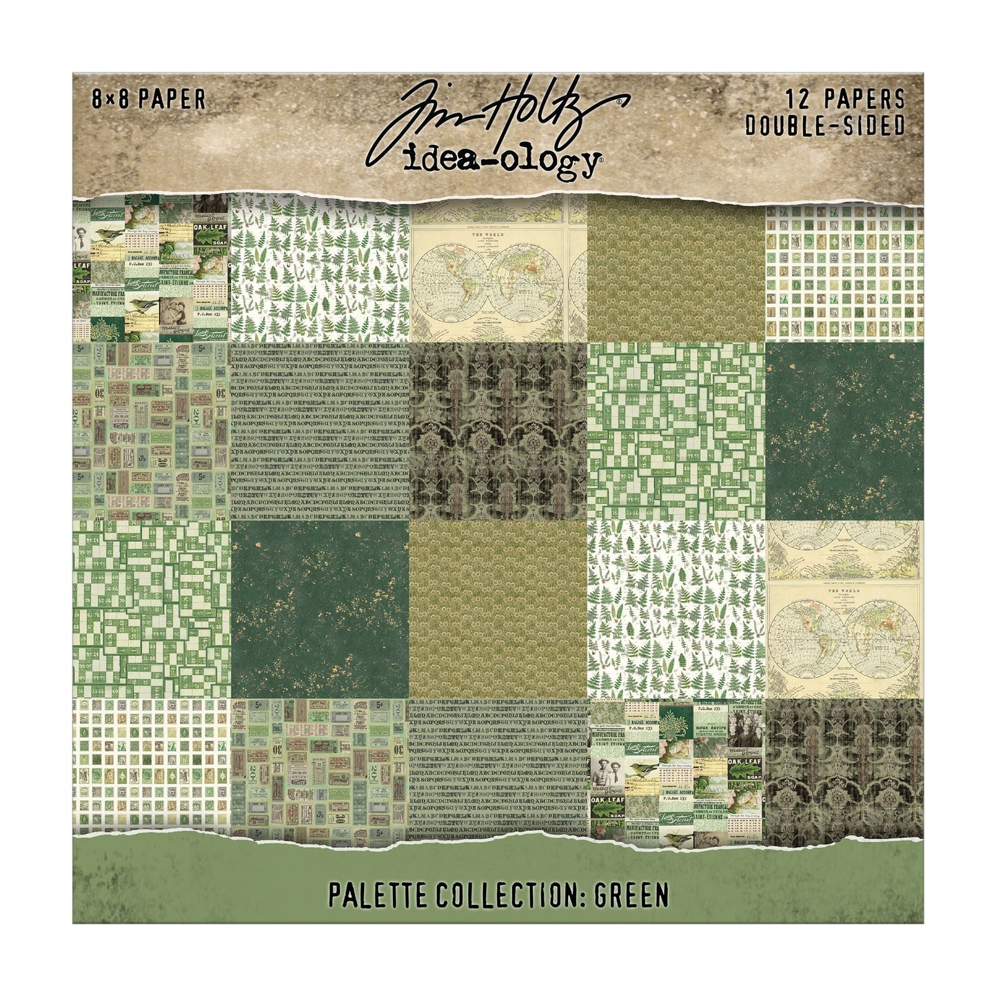 Idea-ology Double-Sided Cardstock 8"X8" 12/Pkg Palette Collection: Green