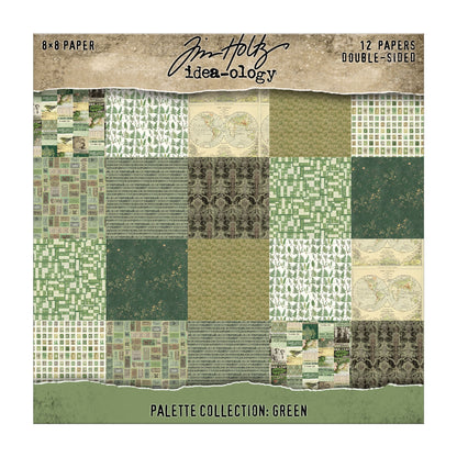 Idea-ology Double-Sided Cardstock 8"X8" 12/Pkg Palette Collection: Green