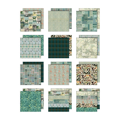Idea-ology Double-Sided Cardstock 8"X8" 12/Pkg Palette Collection: Teal