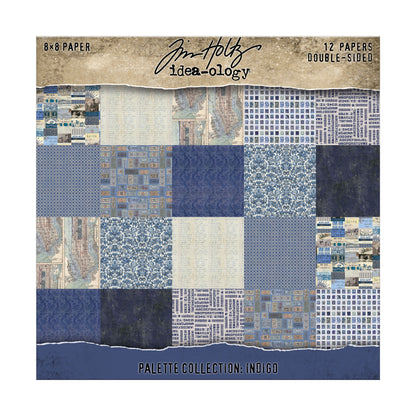 Idea-ology Double-Sided Cardstock 8"X8" 12/Pkg Palette Collection: Indigo