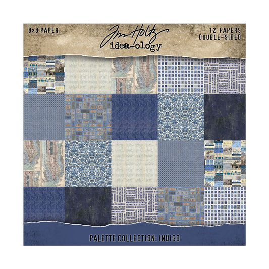 Idea-ology Double-Sided Cardstock 8"X8" 12/Pkg Palette Collection: Indigo