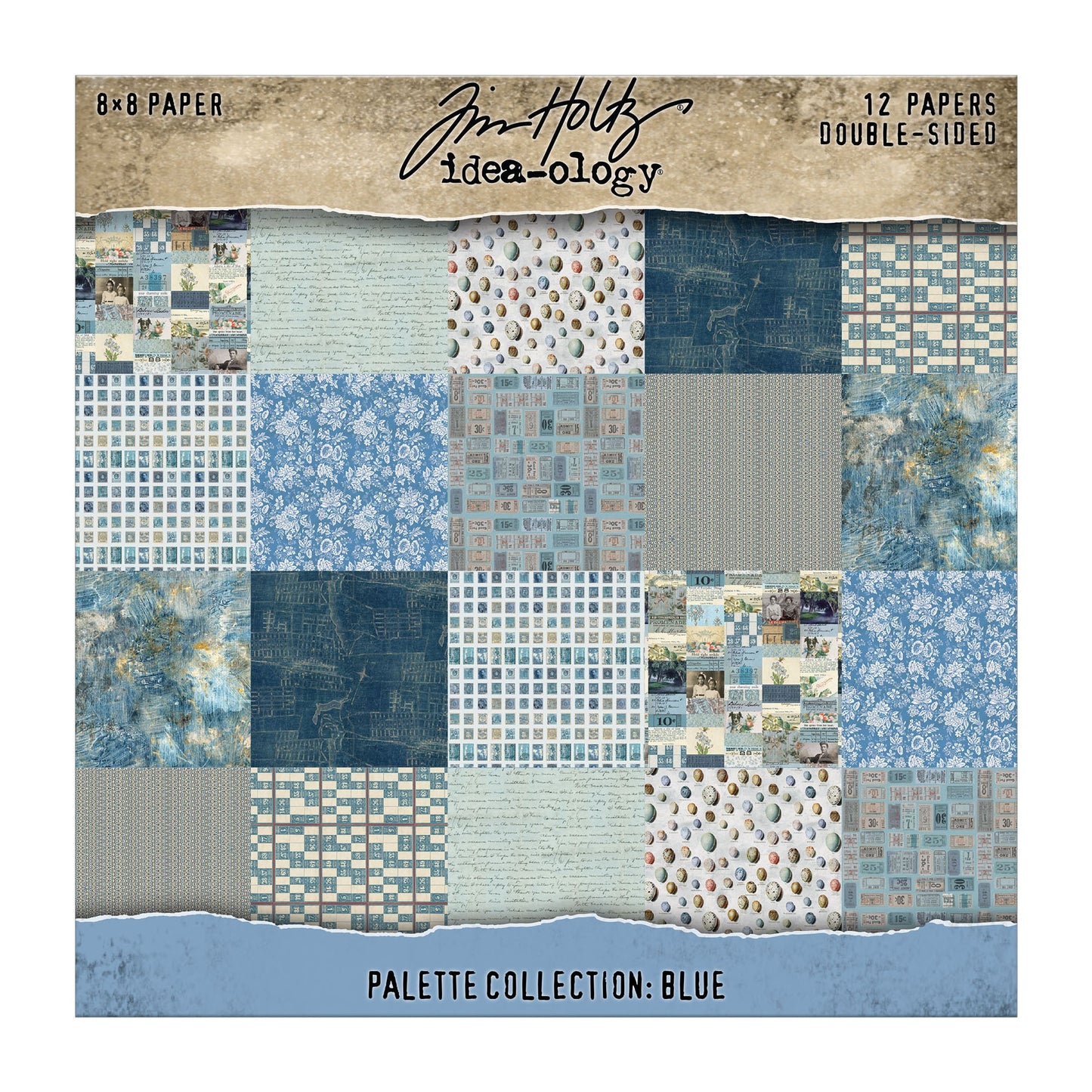 Idea-ology Double-Sided Cardstock 8"X8" 12/Pkg Palette Collection: Blue
