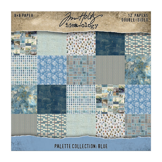 Idea-ology Double-Sided Cardstock 8"X8" 12/Pkg Palette Collection: Blue