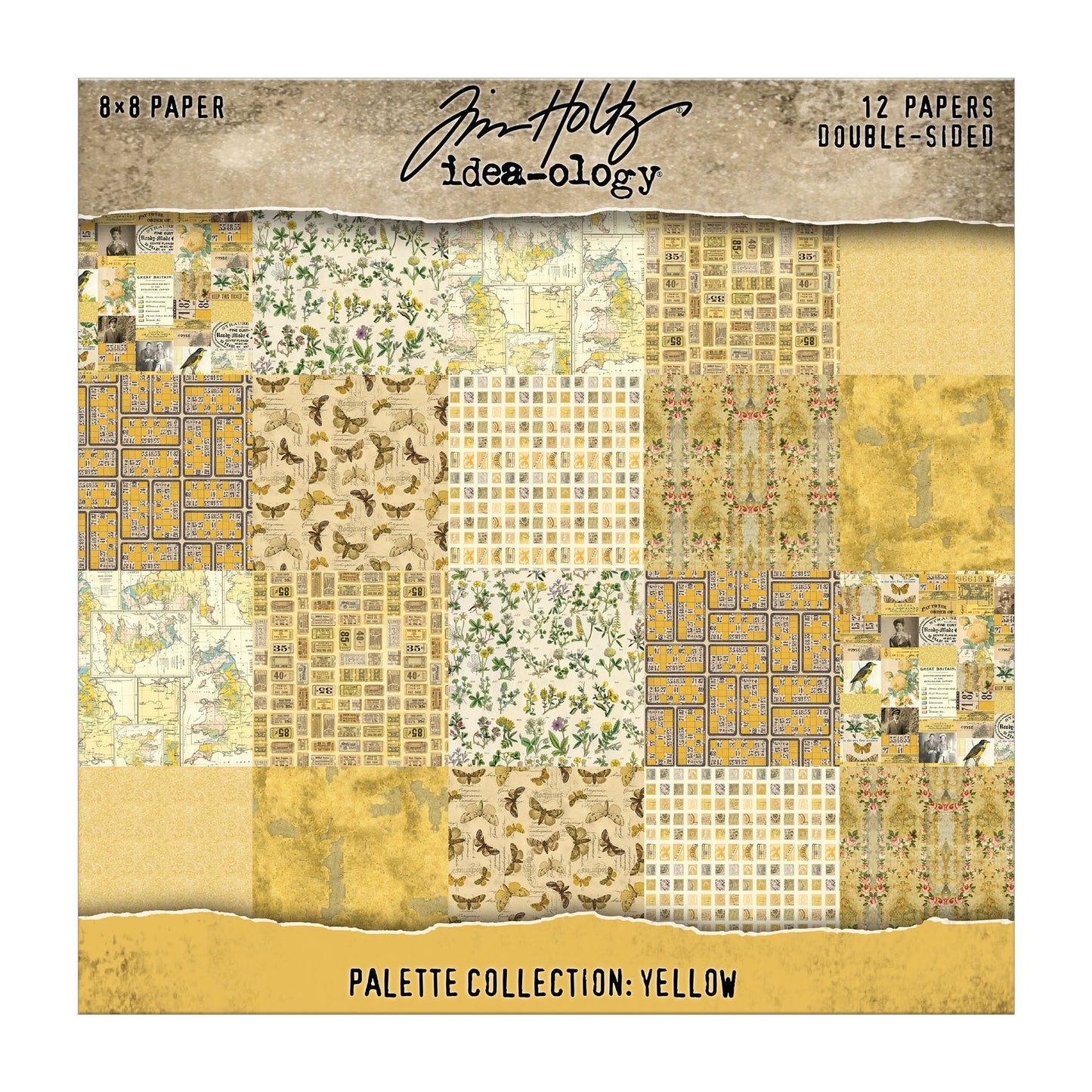 Idea-ology Double-Sided Cardstock 8"X8" 12/Pkg Palette Collection: Yellow