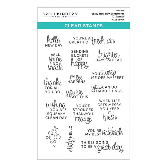 Spellbinders Clear Stamp Set STP-278 Shiny New Day