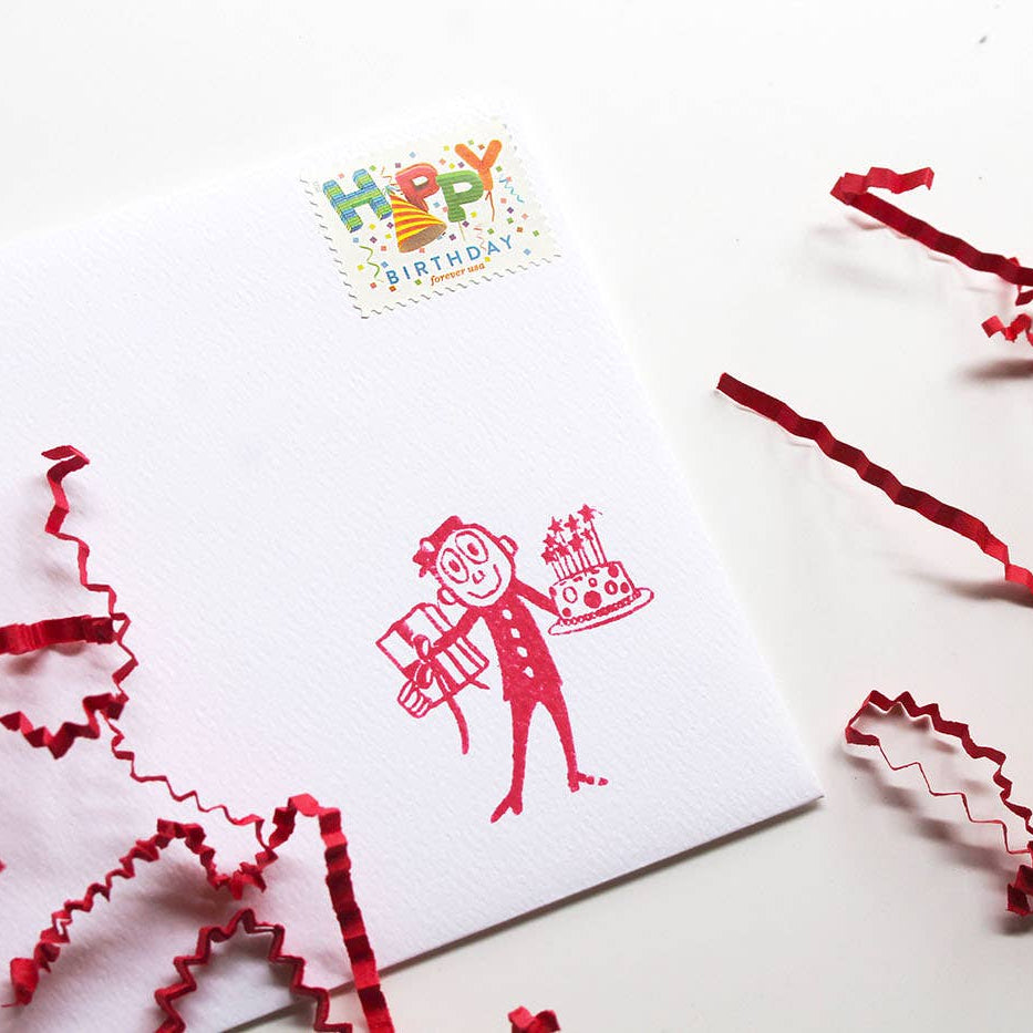 Mr Zip Birthday stamp