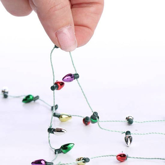 Miniature Christmas Acrylic Light Bulb Garland - 96" long