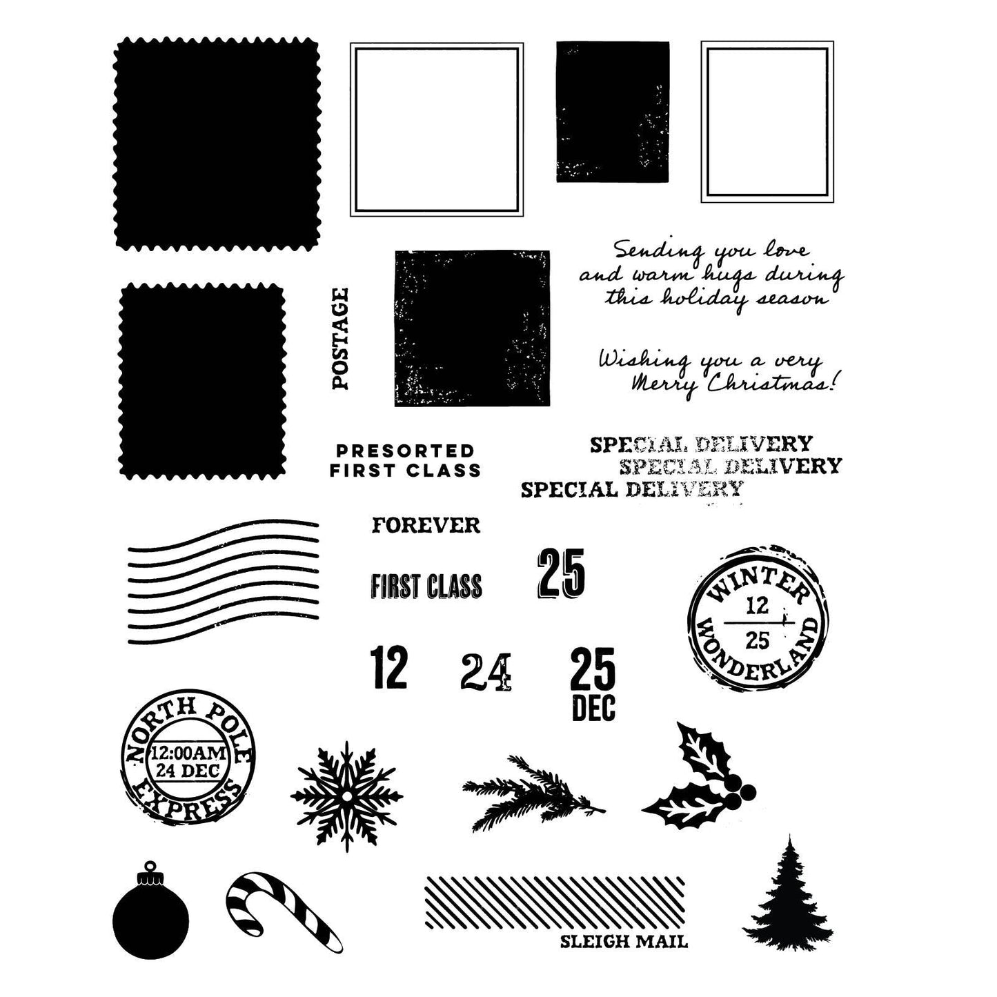 Sizzix Framelits Die & Stamp Set By 49 And Market 38/Pkg - Special Delivery