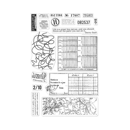 Hero Arts Vintage Map and Ledger Clear Stamps CM739