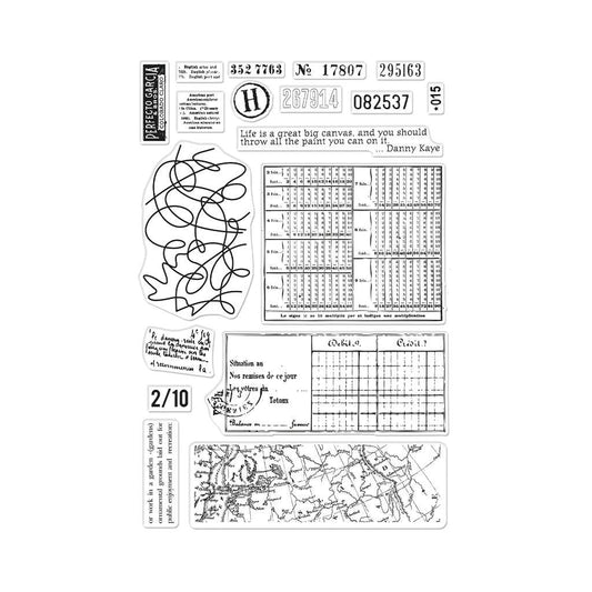Hero Arts Vintage Map and Ledger Clear Stamps CM739