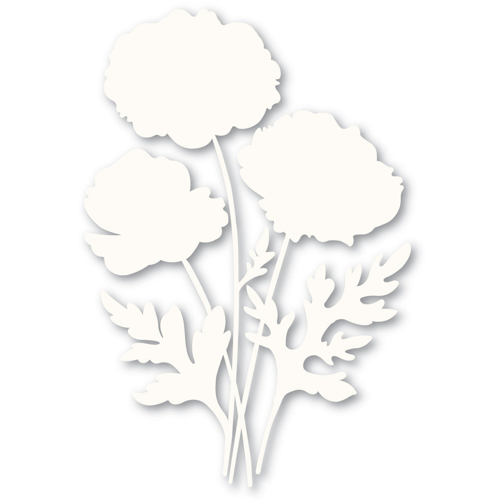 Memory Box 88621 Playful Poppies Stencil Set