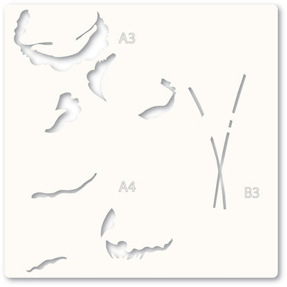 Memory Box 88621 Playful Poppies Stencil Set