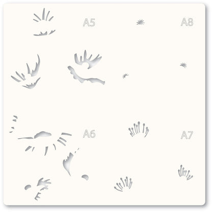 Memory Box 88621 Playful Poppies Stencil Set