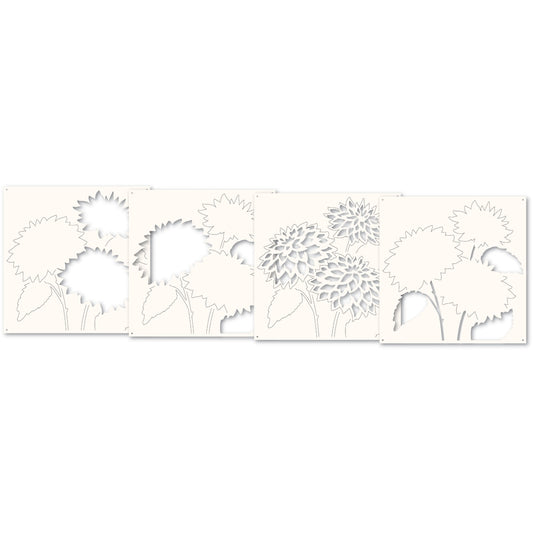 Memory Box 88635 Dahlia Stems Stencil Set