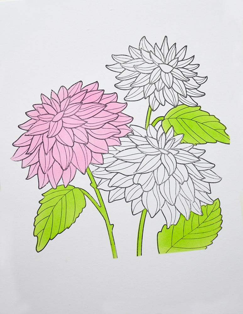 Memory Box 88635 Dahlia Stems Stencil Set