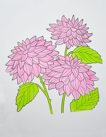 Memory Box 88635 Dahlia Stems Stencil Set