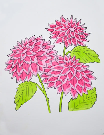 Memory Box 88635 Dahlia Stems Stencil Set