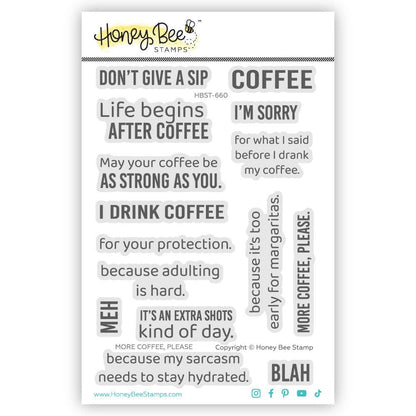 More Coffee Please - 4x 6 Photopolymer Stamp Set