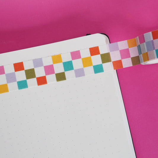 Bright Checkerboard Washi Tape