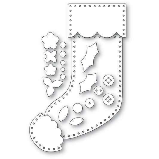 Memory Box 94825 Stitchable Stocking