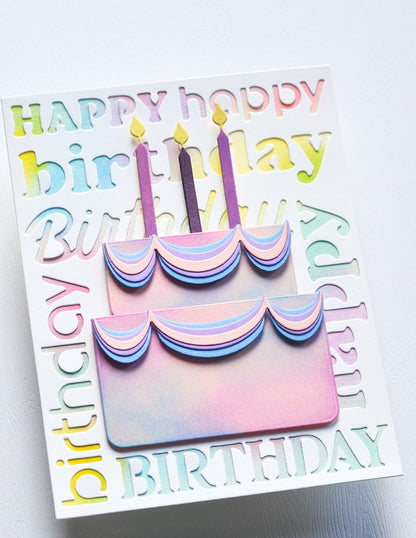 Memory Box 94857 Happy Birthday Background Plate Craft Die