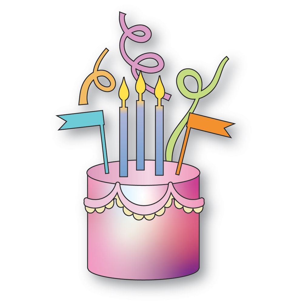 Memory Box 94862 Birthday Party Cake Craft Die