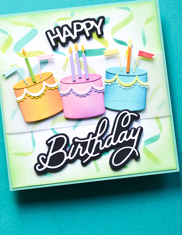 Memory Box 94866 Happy Birthday Celebration Script Craft Die