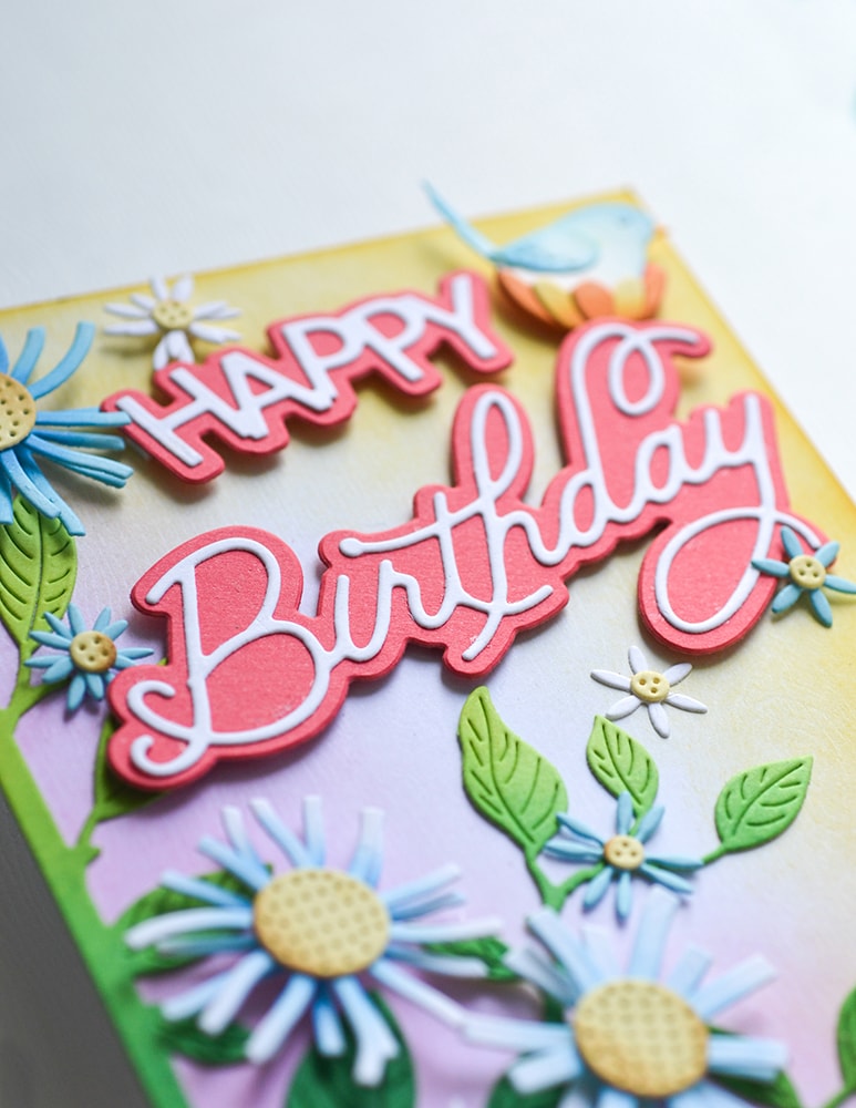 Memory Box 94866 Happy Birthday Celebration Script Craft Die