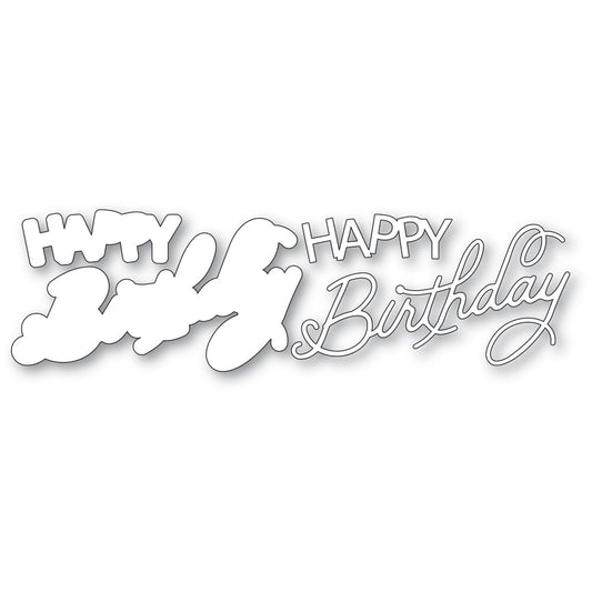 Memory Box 94866 Happy Birthday Celebration Script Craft Die