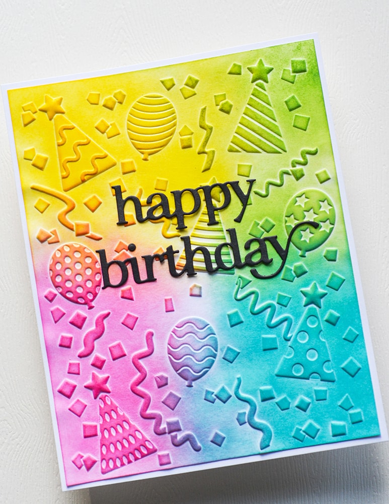 Memory Box EF1048 Party Time 3D Embossing Folder and Dies