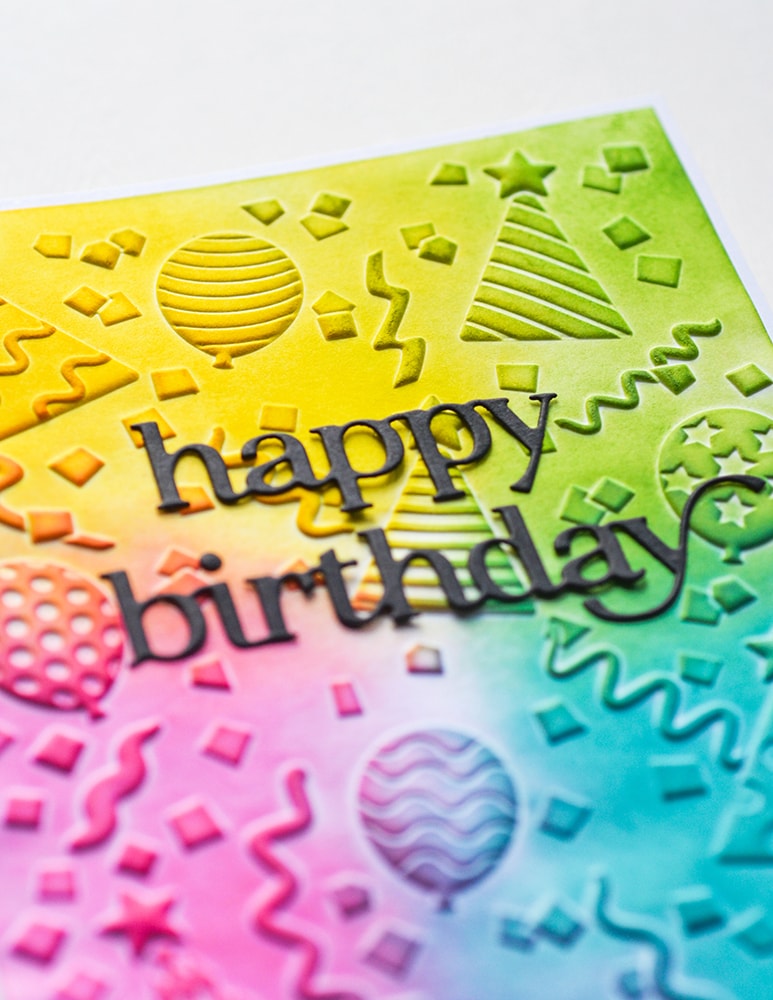 Memory Box 94871 Happy Birthday Chic Script