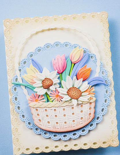 Memory Box 94888 Flower Basket Bouquet craft die